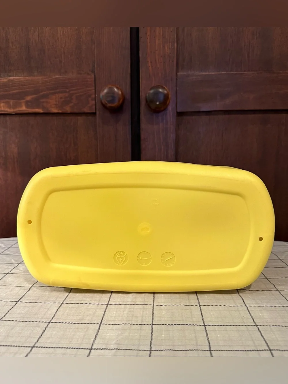 Vintage K-Mart plastic jelly tote • indestructible! • flexible and soft-ish
